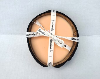 Mango Papaya Handmade Soy Wax candle in a coconut shell