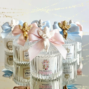 Customized Baptism Keepsakes for Grateful Guests, Unique Baptism Favors for Guest, First Communion Angel Candle Favors, Christening Favor