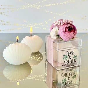 Personalized Seashell Candle Favors: Beach Wedding Thank You Gift