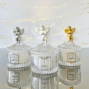 Angel Baptism Candle Favors: First Communion Souvenir Gifts