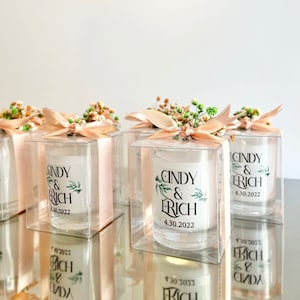 Personalized Wedding Candle Favors: Elegant Party Thank You Gifts