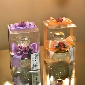 Elegante candela in cristallo per invitati al matrimonio, regalo per addio al nubilato in vetro, bomboniere di ringraziamento sfuse, regalo per festa di fidanzamento per gli ospiti