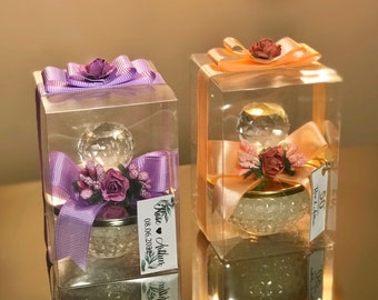 Kristallkerzen-Hochzeits-Gastgeschenk: Elegantes Brautparty-Geschenk