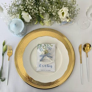 Babyshowermagneet hobbelpaard Gunst: aangepaste kaart, bel en lint afbeelding 3