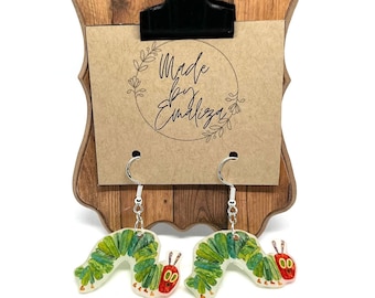 Teacher Gift / Teacher Appreciation / The Hungry Caterpillar Earrings / Teacher Jewelry / Gifts for Teacher