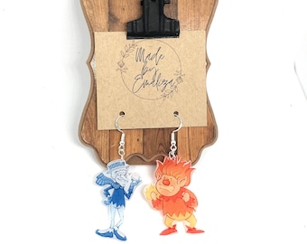 Heat Mizer Cold Mizer Dangle Earrings / Heat Miser Cold Miser Jewelry / Rankin Bass Earrings / Rankin Bass Jewelry / Christmas Movie Earring