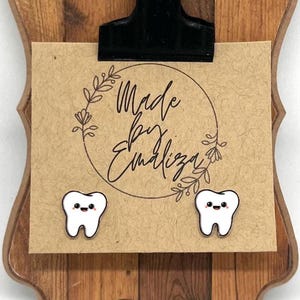 Tooth Stud Earrings / Dental Earrings / Dental Jewelry / Dental Hygienist Gift / Dentist Gift / Dentist Accessories / Dental Accessories