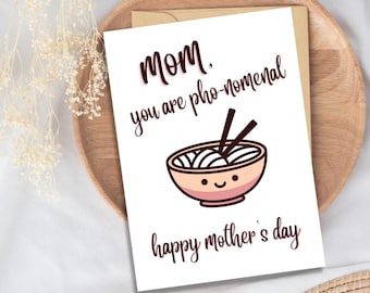 Printable Card | Mother's Day Card | Mom, You are Phonomenal | Instant Digital Download | Card for Mom