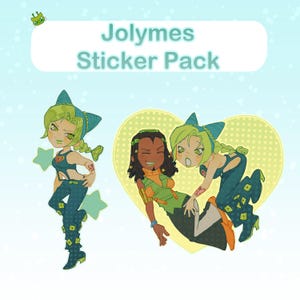 Jolyne och Ermes klistermärkespaket