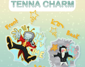 Double sided Tenna and Spamton Charm