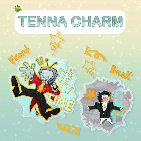 Charm de doble cara de Tenna y Spamton