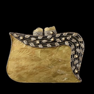 Handmade statement clutch for brides and formal events