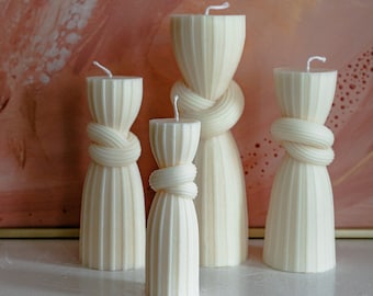 Column Cylinder Knot Pillar Soy Candles