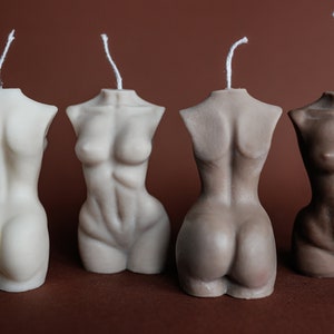 Kaarsenset vrouwenlichaam: lichaamssculpturen met kleurverloop
