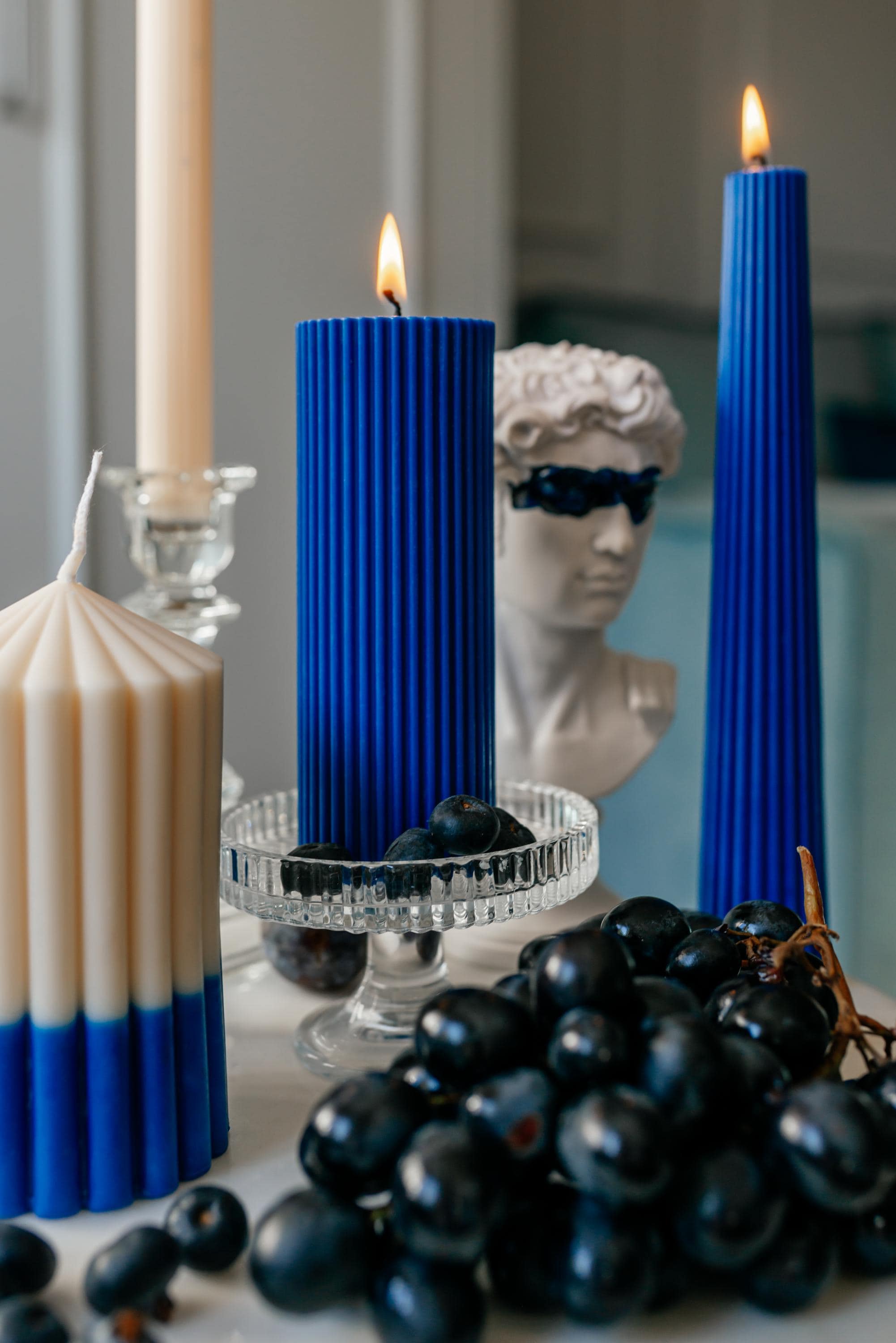 Navy Blue Candles Uk