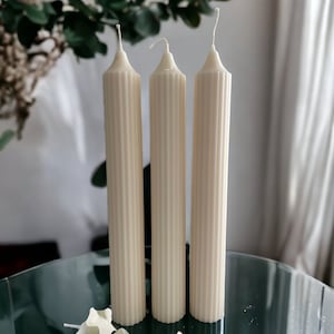 Velas acanaladas del pilar/velas cónicas/vela de decoración de mesa/vela de cena