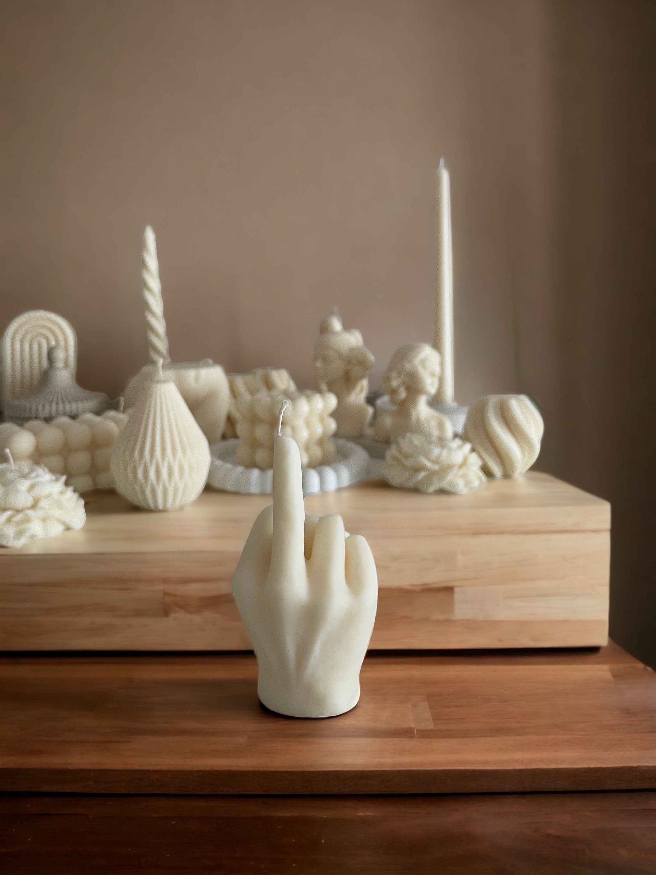 Fuck You Candle, Middle Finger Candle, Hand Gesture Candle, - Inspire Uplift