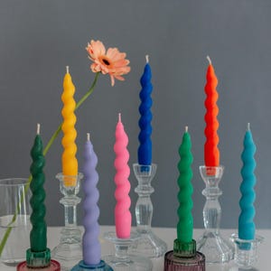 Swirl Taper Colourful Vibrant Candles