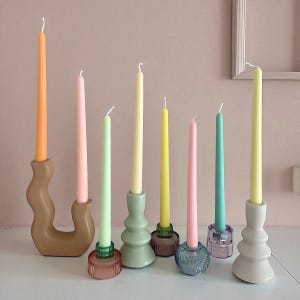 Long Taper Candles for Events Elegant Dining Table Candles in Soft Pastel 19 Colours | Wholesale and Bulk Candles for Table Decoration
