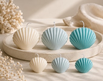 Seashell Soy Candle | Shell Shaped Candle | Coastal Home Decor