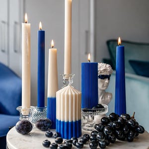 Stabkerze blau