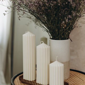 Decorative Ivory Pillar Candles