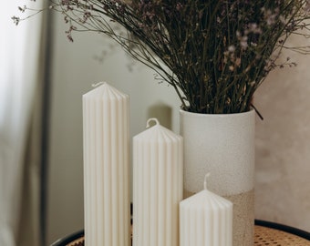 Decorative Ivory Pillar Candles