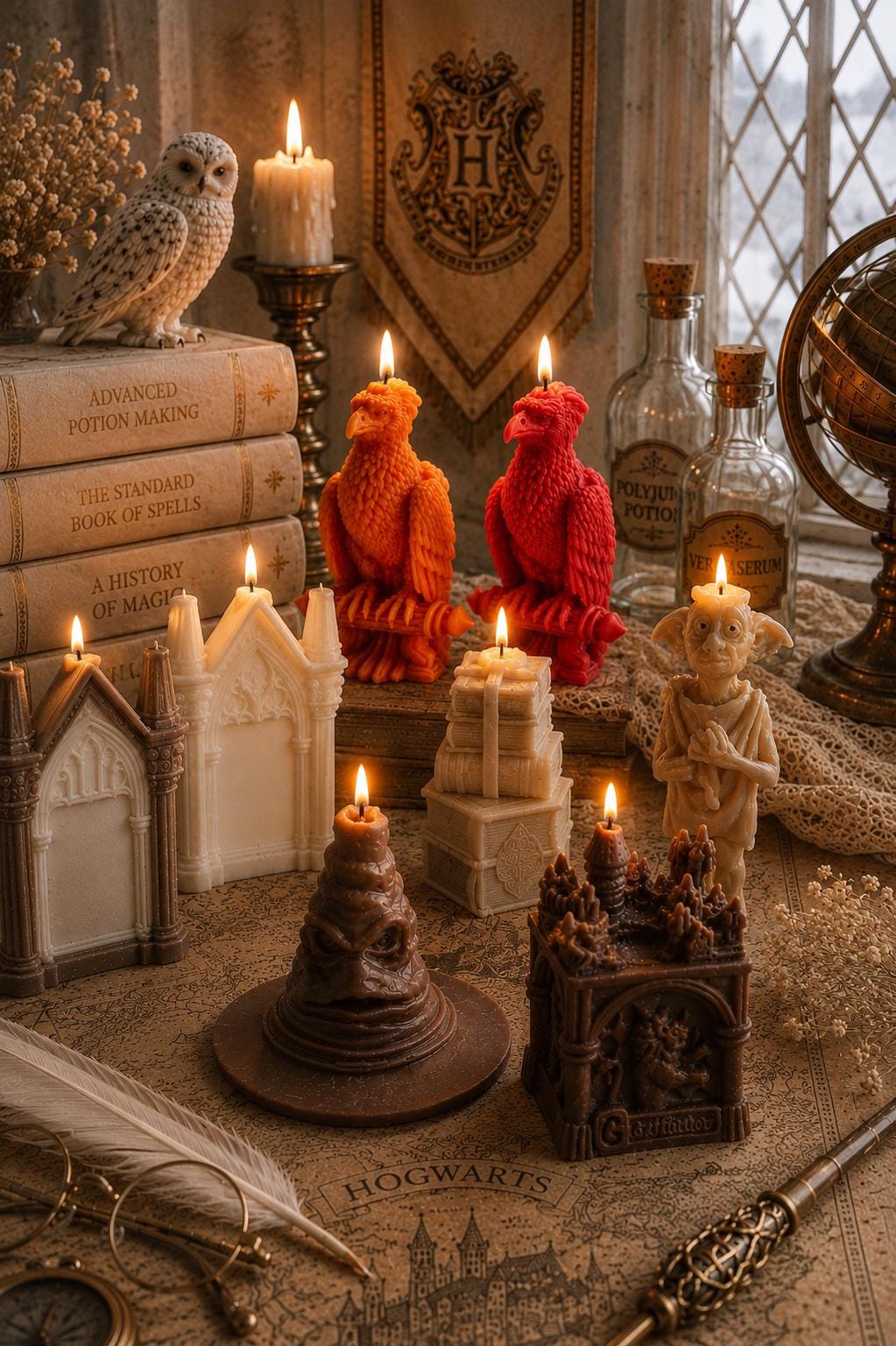 Harry pottery candles