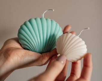 Seashell Shell Candles Set - Soy Wax Decorative Candles