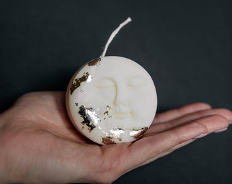 Moon and Sun Candle: Decorative Natural Soy Wax Table Candle
