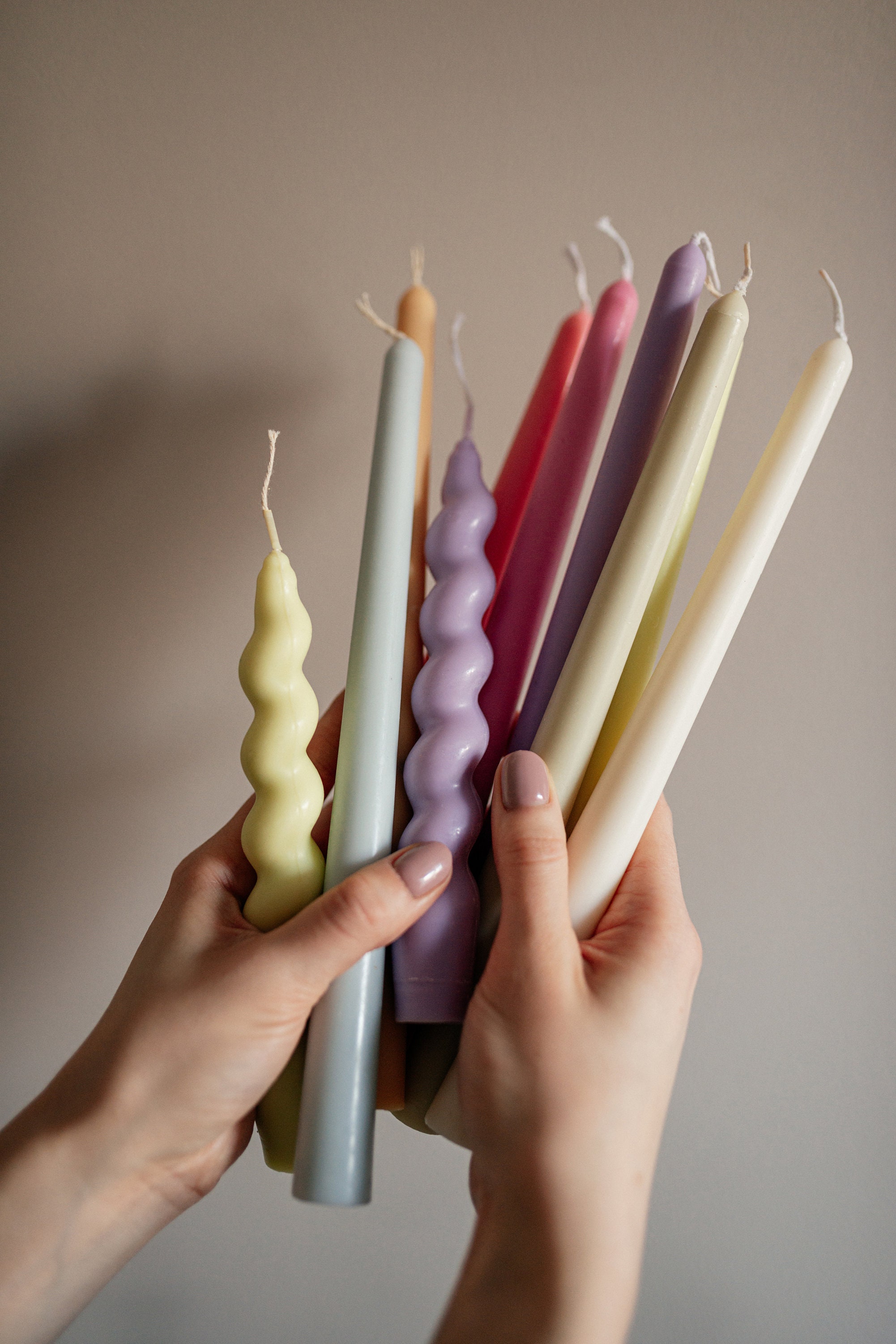 Long Candel Long Lasting Burn Colourful Taper Candles - Etsy