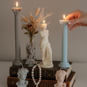 Goddess Statue Soy Candle: Ancient Greece Home Decor