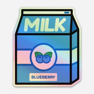 Holographic Milk Carton Sticker