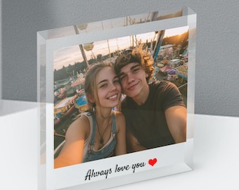 Personalized Photo Print Acrylic Block - Custom Family Gift