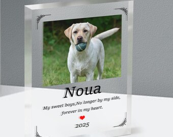 Personalized  Pet Memorial Plaque, Custom Pet Memorial Acrylic Photo Block, Pet Loss Gift, Dog Sympathy Gift, Pet Memorial Gift