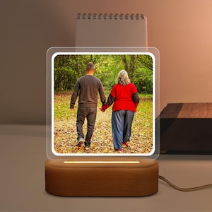 Custom Photo Night Light,Personalized Picture Lamp,Custom Lamp with Photo,Photo Light Desk Lamp,Gift for her,Couple Gift,Mothers Day only photo