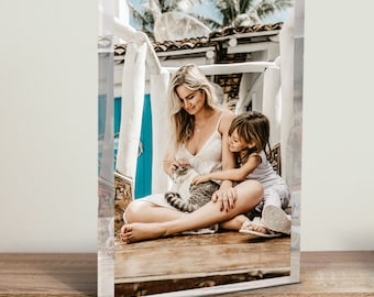 Personalised Photo Print Acrylic Block Plaque, Custom Acrylic Photo Block, Acrylic Photo Frame, Home Decor, Anniversary Gift, Wedding Gift
