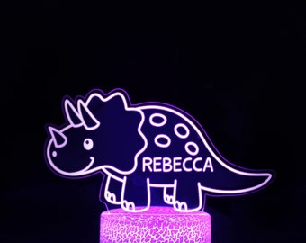 Veilleuse dinosaure, enseigne LED dinosaure personnalisée, lampe dinosaure, cadeaux pour enfants, décoration d'intérieur pour enfants, veilleuse pour enfants, lumière pour enfants,
