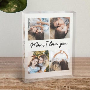 Personalized Photo Collage Acrylic Block, Custom Picture Collage Frame, Photo Print Acrylic Block, Photo Gift for Friend, Family Plaque