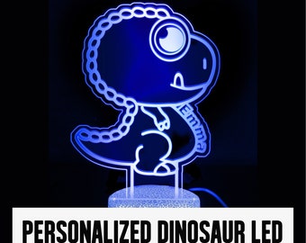 Personalisierte Dinosaurier LED-Zeichen, Geschenke für Kinder, Kind-Wohnkultur, Nachtlicht für Kinder, Jungen-Nachtlicht, Mädchen-Nachtlicht, Kindergeschenke