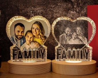 Regalo de cristal con foto 3D personalizado, cubo con imagen de cristal, retrato en cristal, regalo conmemorativo, regalo de San Valentín.