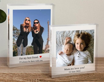 Personalised Photo Acrylic Block, Custom Photo Family Print, Acrylic Photo Frame, Family Gift, Plaque With Photo, Anniversary Gift