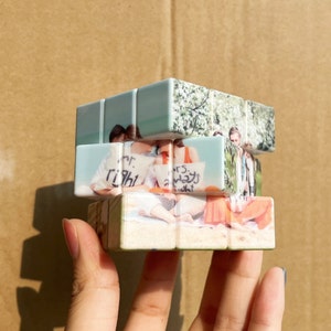 Personalisierter Würfel mit 6 Fotos, individuelles Bilderwürfel-Geschenk, Fotowürfel-Puzzle-Geschenk, Geschenk für Kinderliebhaber, Freunde, Bürodekoration, Fotogeschenk Bild 5