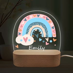 Personalised Rainbow Night Light,Rainbow Lamp,Baby Room Decor, Bedroom Lamp,Custom Name Nursery Night Light,Baby Shower Gift