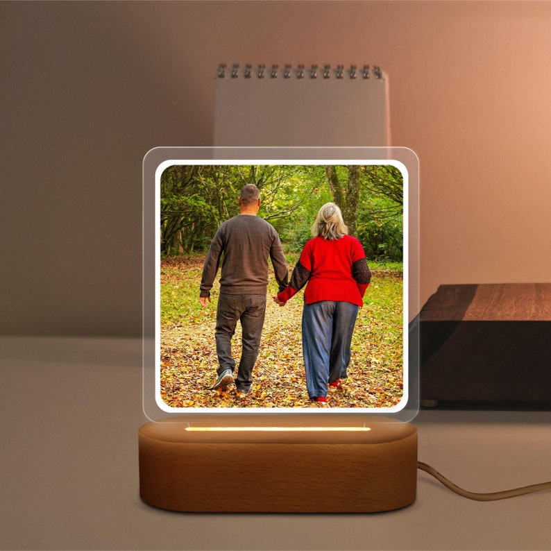 Custom Photo Night Light,Personalized Picture Lamp,Custom Lamp with Photo,Photo Light Desk Lamp,Gift for her,Couple Gift,Mothers Day only photo