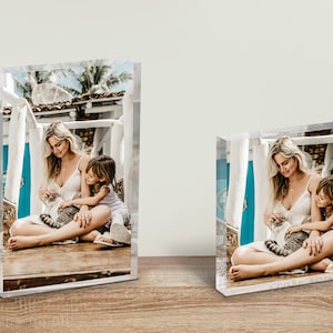 Personalised Photo Print Acrylic Block Plaque, Photo Print Acrylic Block, Custom Photo Block, Family Plaque, Mother's Day Gift