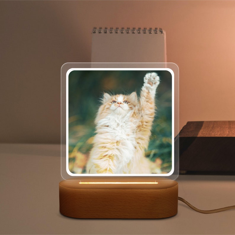 Custom Photo Night Light,Personalized Picture Lamp,Custom Lamp with Photo,Photo Light Desk Lamp,Gift for her,Couple Gift,Mothers Day image 6