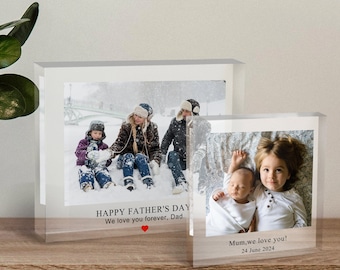 Personalised Photo Acrylic Block, Custom Photo Family Print, Acrylic Photo Frame, Family Gift, Plaque With Photo, Anniversary Gift