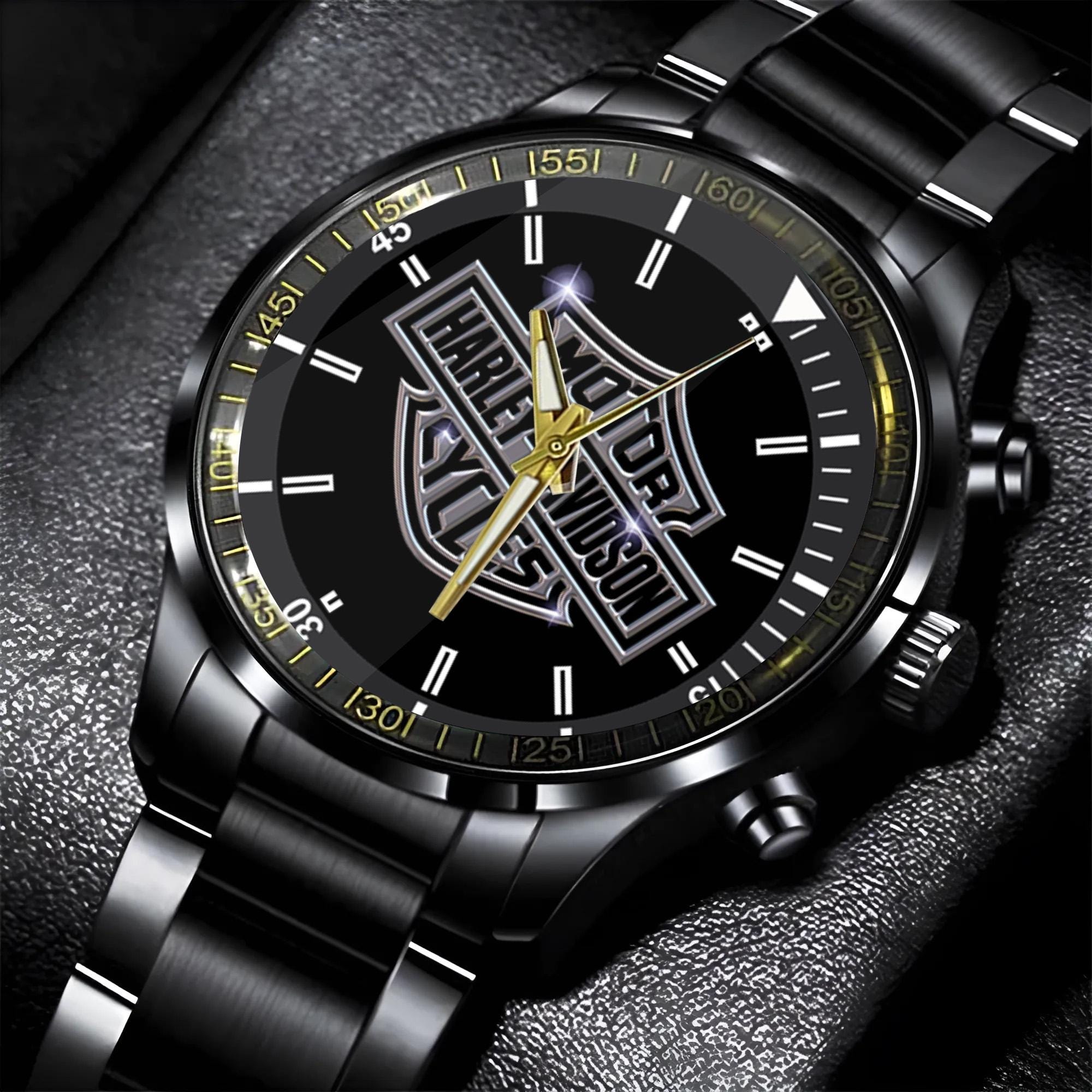 Discover Haarleyy Davidson Logo Steel Band Watch for Men