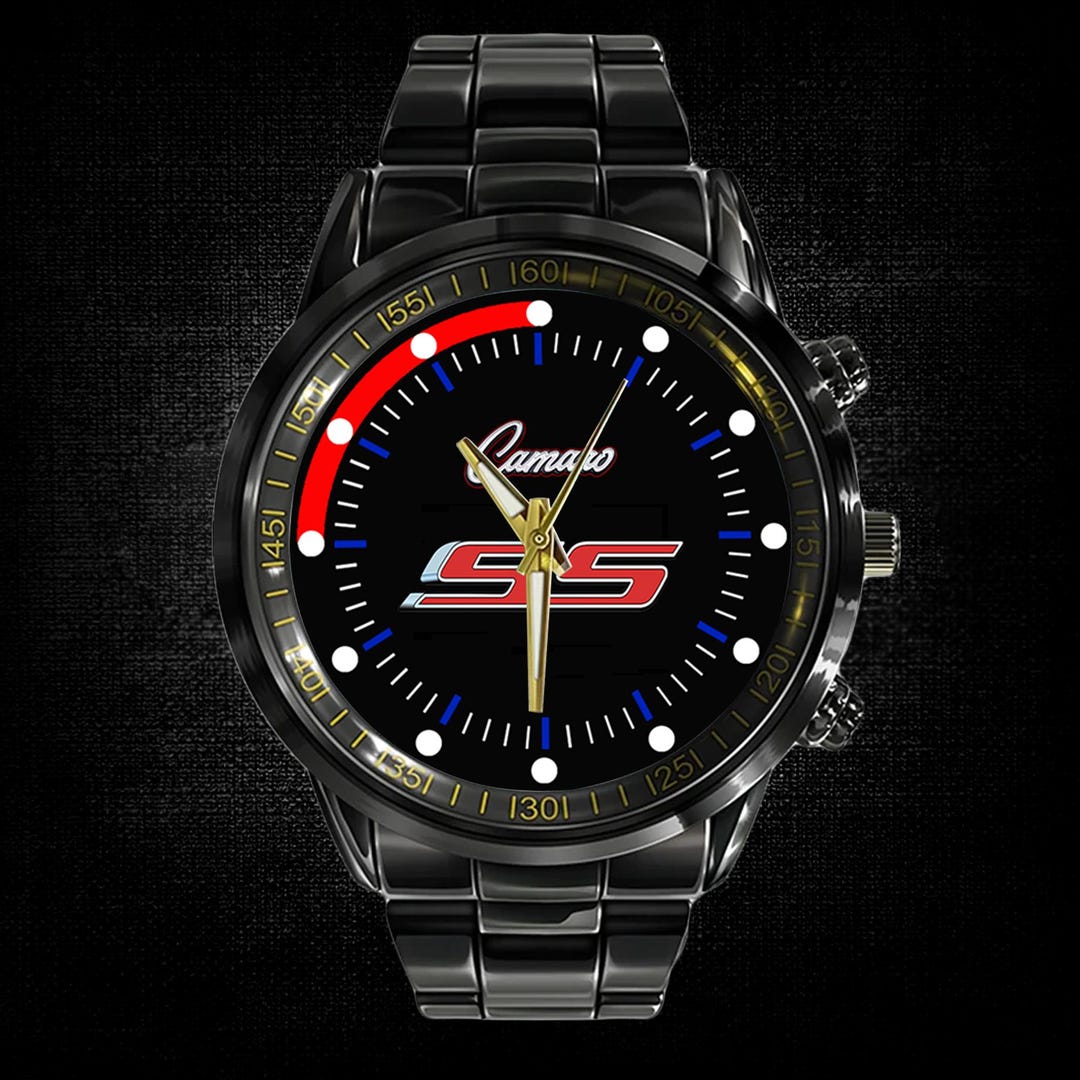 Chevy Camaro SS Logo Watch for Men Sport Metal and Leather - Etsy